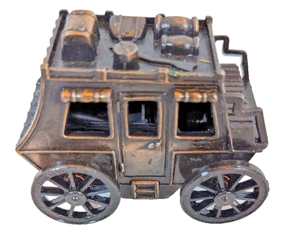 VTG Die Cast Western Miniature STAGECOACH PENCIL SHARPENER In Original Box NIB